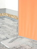 3x Rahmen - Windfester faltbarer Paravent - Farbe uni terracotta/orange
