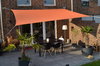 Vierecksonnensegel 3 x 4 m - Polyester - uni terracotta/orange - wasserabweisend