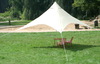 Camping-Freizeit-Sonnensegel (4) Pyramide 4 x 4 m - sandfarben