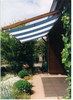 Sonnensegel 270 x 140 cm - Farbe blau-wei� - Blockstreifen