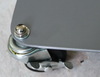 Fu�platte rollbar - 4x Rollen davon 2x feststellbar - Fu�platte 35 x 35 cm metallic grau