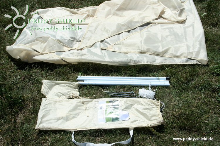 Camping-Freizeit-Sonnensegel (1) 3 x 3 x 2,5 m - sandfarben