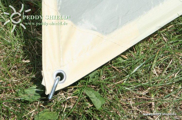 Camping-Freizeit-Sonnensegel (2) 2,5 x 3 m - sandfarben