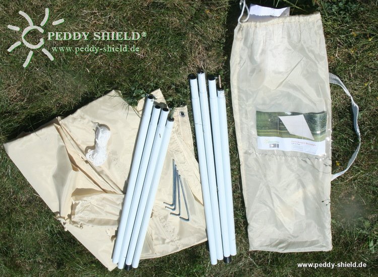 Camping-Freizeit-Sonnensegel (2) 2,5 x 3 m - sandfarben