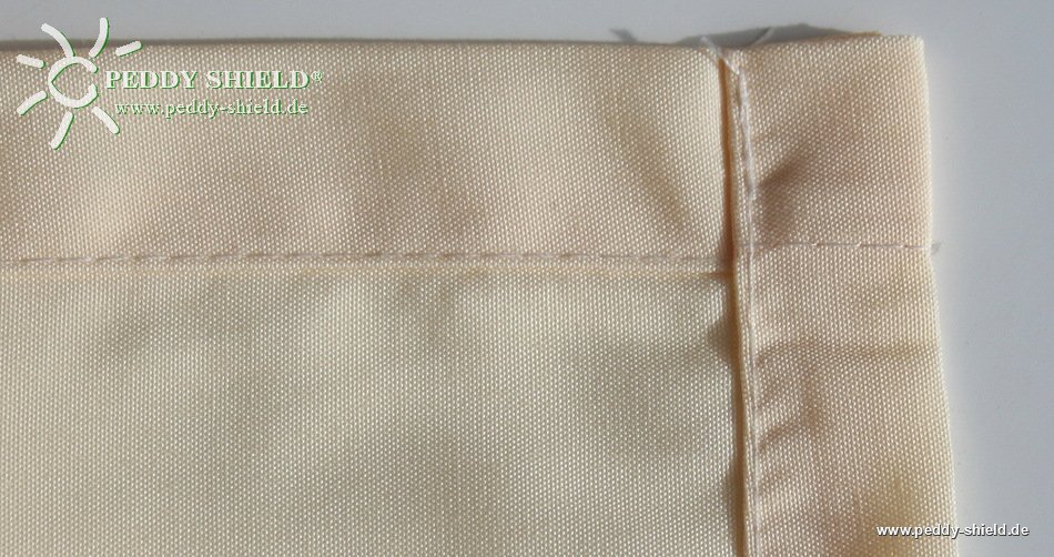 Sonnensegel Stoff - Ballenbreite 146 cm - uni hell elfenbein - Lieferung nur mit Angabe der Stoff-Teilung!