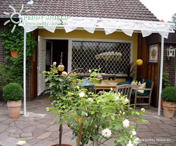Sonnensegel Wintergarten -  96 x 330 cm - uni wei�
