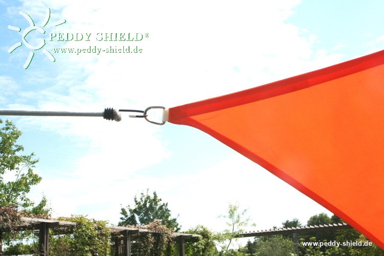 Vierecksonnensegel 3 x 4 m - Polyester - uni terracotta/orange - wasserabweisend