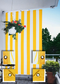 Senkrecht-Sonnensegel 230 x 140 cm - Farbe uni wei