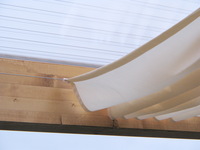 Sonnensegel Terrassendach - 91 x 275 cm - uni wei�