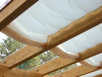 Sonnensegel Terrassendach  68 x 275 cm - uni wei