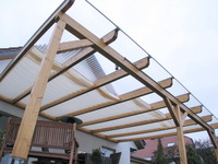 Sonnensegel Terrassendach - 68 x 330 cm - uni wei