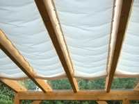 Sonnensegel Terrassendach  61 x 275 cm - uni wei