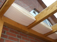 Sonnensegel Terrassendach - 61 x 330 cm - uni wei