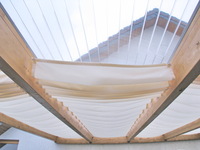 Sonnensegel Terrassendach - 58 x 220 cm - uni wei