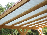 Sonnensegel Terrassendach - 58 x 330 cm - uni wei