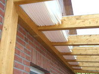 Sonnensegel Terrassendach - 58 x 330 cm - uni wei