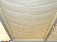 Sonnensegel Glasdach -  88 x 275 cm - uni hell elfenbein