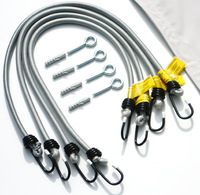 Zubeh�r Vierecksonnensegel - daurelastische Spanngurte + Montagematerial