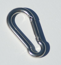 Karabinerhaken 4 mm fr Sonnensegel konkav - Marine Edelstahl - zur Befestigung von Sonnensegeln konkav ber die Segelecken