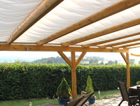 Sonnensegel Wintergarten - 96 x 380 cm - uni hell elfenbein  - ohne Laufhaken-fr Glasberdachung