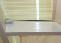 Sonnensegel Glasdach -  88 x 220 cm - uni hell elfenbein mit 20 x Laufhaken + 2 x Laufhakenstopper