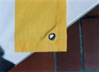 Senkrecht - Sonnensegel 230 x 140 cm - Farbe gelb-weiß