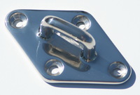 Kleiner Wandhalter fr Sonnensegel konkav - besonders groflchig - Sure bestndiger Marine Edelstahl V4A - Sonnensegelmontage Wand