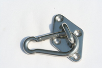 Wandhalter mit Karabinerhaken aus Marine Edelstahl