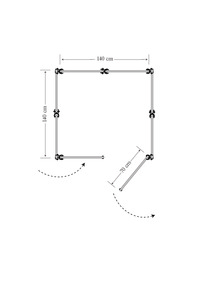 Umkleide (5) Quadrat OutDoor- silbergrau