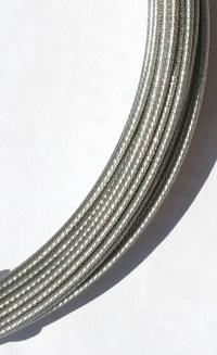 Edelstahlseil 2,0 m - nicht rostend - 1x Stck - 2 mm Durchmesser - mit besonders laufleichter Oberflche