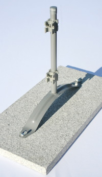 Combi-Stnder Paravent - aufschraubbar auf Granitplatte fr einen stabilen Windschutz Terrasse