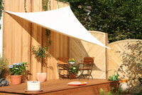 Dreiecksonnensegel konkav 360 cm - offenes Schattierungsgewebe - Farbe creme wei