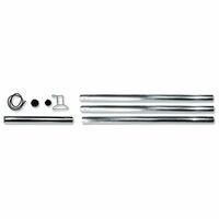 Sonnensegelmast stufenlos hhenverstellbar aus Stahl Lnge ca. 250 cm silber