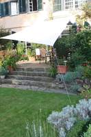 Leichter Metallstab Sonnensegel 2,5 m hoch - leichte Ausfhrung ! -  Aufstellung von einem Dreiecksonnensegel im Garten. #9