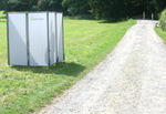 3er Paravent  Bespannung uni hell silbergrau, schwer entflammbar #35