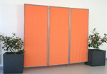 1er Paravent-Rahmen  Bespannung uni terracotta-orange #12