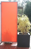 1er Paravent-Rahmen  Bespannung uni terracotta-orange #11