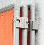 1er Paravent-Rahmen  Bespannung uni terracotta-orange #26