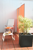 1er Paravent-Rahmen  Bespannung uni terracotta-orange #8