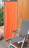 1er Paravent-Rahmen  Bespannung uni terracotta-orange #13