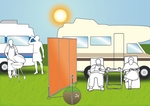 1er Paravent-Rahmen  Bespannung uni terracotta-orange #15