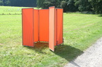 1er Paravent-Rahmen  Bespannung uni terracotta-orange #22