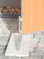 3er Paravent  Bespannung uni terracotta-orange #20