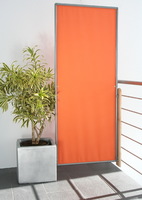 3er Paravent  Bespannung uni terracotta-orange #19