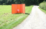 3er Paravent  Bespannung uni terracotta-orange #27