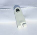 Laufhaken fr alle Sonnensegel in Seilspanntechnik - 20 Stck - wei mit kleinen Edelstahlschrauben zum Anklemmen an das Faltsonnensegel #11