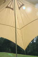 Camping-Freizeit-Sonnensegel (4) Pyramide 4 x 4 m - sandfarben als Sonnenschutz und Regenschutz fr die ganze Familie oder als Partyzelt im Garten #8