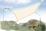 Vierecksonnensegel konkav 2,5 x 3 m - hell elfenbein #9