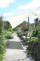 Vierecksonnensegel konkav 2,5 x 3 m - hell elfenbein #17