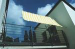 Sonnensegel 270 x 140 cm - Farbe gelb-wei - Blockstreifen #9